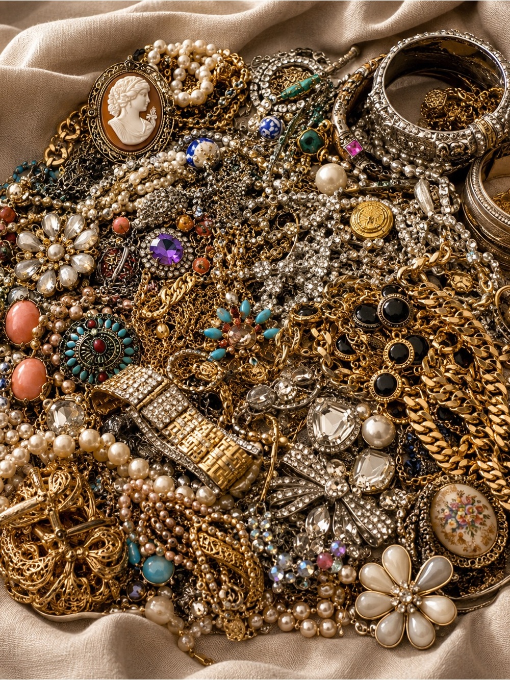 👑 Estate Sale Treasure Box™ | 1 LB Curated Vintage Jewelry Collection - Picture 4 of 10